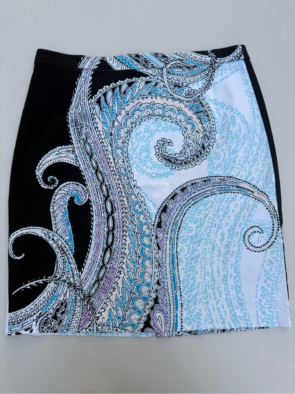 New York & Company Paisley Stretch Pencil Skirt Size 12 | Office | Summer | EUC